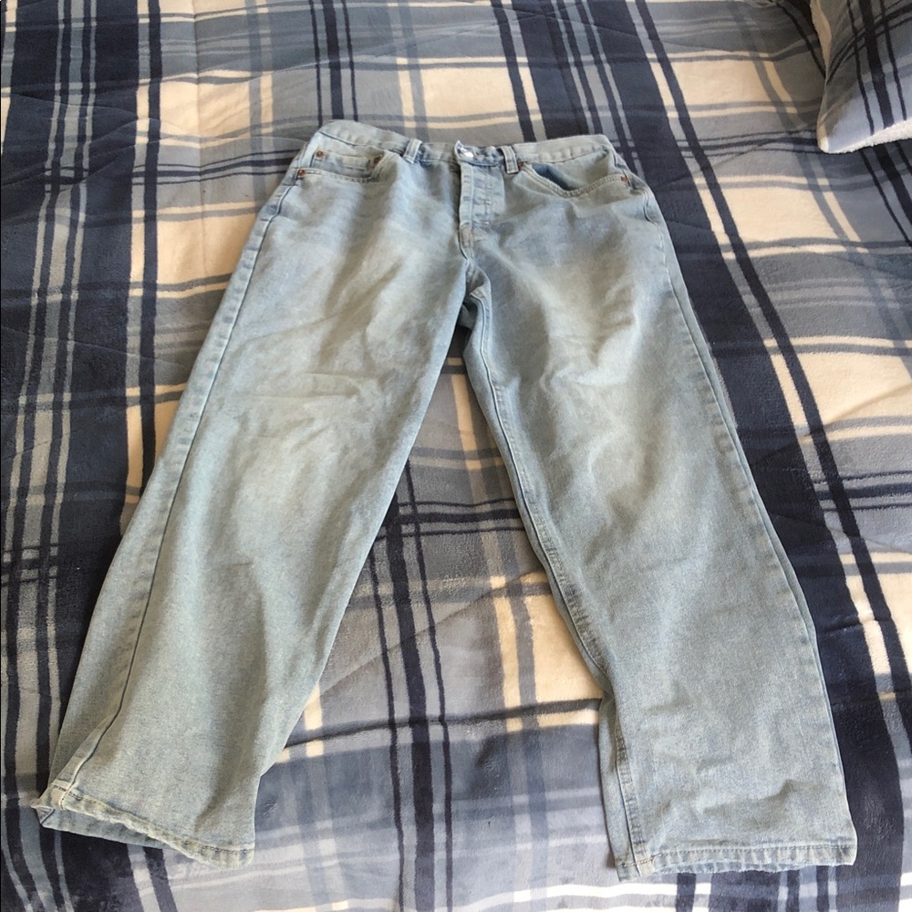 Bluenotes Light Blue Women’s Ultra High-Rise Mom Straight Jeans.